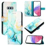 For Samsung Galaxy S10e PT003 Marble Pattern Flip Leather Phone Case(Green)