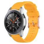 For Samsung Galaxy Watch3 45mm / Galaxy Watch 46mm 22mm Dot Texture Watch Band(Yellow)