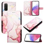 For Samsung Galaxy S20 PT003 Marble Pattern Flip Leather Phone Case(Rose Gold)