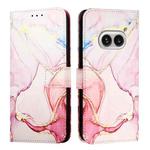 For Nothing Phone 2a PT003 Marble Pattern Flip Leather Phone Case(Rose Gold)