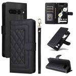 For Google Pixel 7 Pro Diamond Lattice Leather Flip Phone Case(Black)