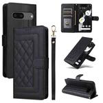 For Google Pixel 8a Diamond Lattice Leather Flip Phone Case(Black)