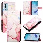 For OnePlus 9R / 8T PT003 Marble Pattern Flip Leather Phone Case(Rose Gold)