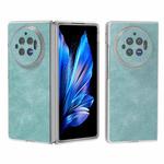 For vivo X Fold3 PU Leather Frosted Transparent Edge Phone Case(Light Blue)