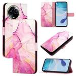 For Realme 11 5G Global / Realme 11x 5G PT003 Marble Pattern Flip Leather Phone Case(Pink Purple Gold)