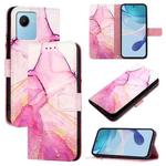 For Realme C30 4G / Narzo 50i Prime / C30s PT003 Marble Pattern Flip Leather Phone Case(Pink Purple Gold)