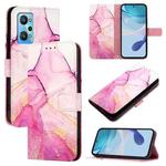 For Realme GT Neo 3T PT003 Marble Pattern Flip Leather Phone Case(Pink Purple Gold)