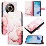 For Realme Narzo 60 Pro Global PT003 Marble Pattern Flip Leather Phone Case(Rose Gold)