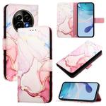 For Realme 13 Pro 5G / 13 Pro+ 5G PT003 Marble Pattern Flip Leather Phone Case(Rose Gold)