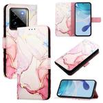 For Realme GT 7 Pro PT003 Marble Pattern Flip Leather Phone Case(Rose Gold)