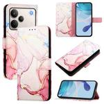 For Realme P4 Pro 5G PT003 Marble Pattern Flip Leather Phone Case(Rose Gold)