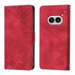 For Nothing Phone 2a Skin-feel Embossed Leather Phone Case(Red)