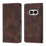 For Nothing Phone 2a Skin-feel Embossed Leather Phone Case(Brown)