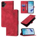 For Nothing CMF Phone 1 Skin-feel Embossed Leather Phone Case(Red)