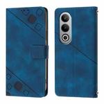 For OnePlus Nord CE4 Skin-feel Embossed Leather Phone Case(Blue)