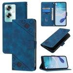 For OnePlus Nord N30 SE Skin-feel Embossed Leather Phone Case(Blue)