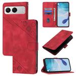 For OnePlus Nord 4 5G Skin-feel Embossed Leather Phone Case(Red)