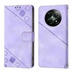 For Realme 12 5G Global Skin-feel Embossed Leather Phone Case(Light Purple)