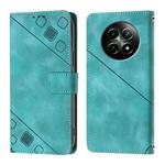 For Realme 12 5G Global Skin-feel Embossed Leather Phone Case(Green)