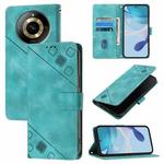 For Realme 11 4G Global Skin-feel Embossed Leather Phone Case(Green)