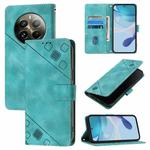 For Realme 12 Pro / 12 Pro+ 5G Global Skin-feel Embossed Leather Phone Case(Green)