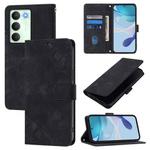 For Realme V70 / 14x Global / C75 5G Skin-feel Embossed Leather Phone Case(Black)