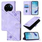 For Realme Narzo 80 Pro / 14 Pro 5G India Skin-feel Embossed Leather Phone Case(Light Purple)