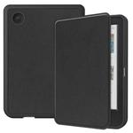 For KOBO Clara Colour / BW Solid Color Voltage Caster TPU Leather Smart Tablet Case(Black)