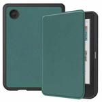 For KOBO Clara Colour / BW Solid Color Voltage Caster TPU Leather Smart Tablet Case(Dark Green)