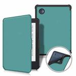For KOBO Clara Colour 2E 2022 Solid Color Voltage Caster TPU Leather Smart Tablet Case(Dark Green)