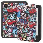 For KOBO Clara Colour / BW Painted Voltage Caster TPU Leather Smart Tablet Case(Graffiti)