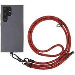 8mm S Texture Phone Anti-lost Neck Chain Nylon Crossbody Lanyard, Adjustable Length: about 75-135cm(Black Red)