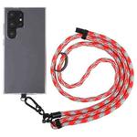 8mm Adjustable Phone Anti-lost Neck Chain Nylon Crossbody Lanyard, Adjustable Length: about 75-135cm(Grey Red)