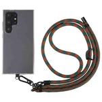 8mm Adjustable Phone Anti-lost Neck Chain Nylon Crossbody Lanyard, Adjustable Length: about 75-135cm(Green Brown)