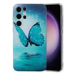 For Samsung Galaxy S24 Ultra 5G Colored Drawing Pattern TPU Phone Case(Butterfly)