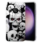 For Samsung Galaxy A3 4G Colored Drawing Pattern TPU Phone Case(Skull)