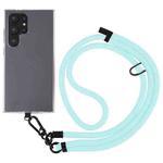 8mm Solid Color Adjustable Phone Anti-lost Neck Chain Nylon Crossbody Lanyard, Adjustable Length: about 75-135cm(Light Blue)