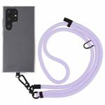 8mm Solid Color Adjustable Phone Anti-lost Neck Chain Nylon Crossbody Lanyard, Adjustable Length: about 75-135cm(Purple)