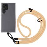 10mm Solid Color Adjustable Phone Anti-lost Neck Chain Nylon Crossbody Lanyard, Adjustable Length: about 75-135cm(Khaki)