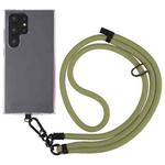 10mm Solid Color Adjustable Phone Anti-lost Neck Chain Nylon Crossbody Lanyard, Adjustable Length: about 75-135cm(Army Green)