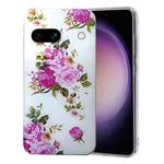 For Google Pixel 8A Colored Drawing Pattern TPU Phone Case(Rose Flower)