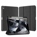 For iPad Air 13 2024 DUX DUCIS Domo Series Cloth Texture Magnetic Leather Tablet Case(Black)