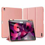 For iPad Air 13 2024 DUX DUCIS Domo Series Cloth Texture Magnetic Leather Tablet Case(Pink)