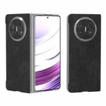 For Huawei Mate X5 PU Leather Frosted Transparent Edge Phone Case(Black)