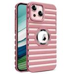 For iPhone 15 Plus Hollow Heat Dissipation MagSafe Magnetic PC Phone Case(Pink)