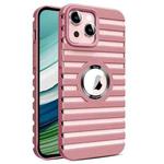 For iPhone 13 Hollow Heat Dissipation MagSafe Magnetic PC Phone Case(Pink)
