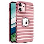 For iPhone 12 Hollow Heat Dissipation MagSafe Magnetic PC Phone Case(Pink)