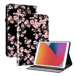 For iPad 10.2 2021 / Air 10.5 Crystal Texture Painted Leather Smart Tablet Case(Plum Bossom)