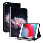 For iPad mini 5 / 4 / 3 / 2 Crystal Texture Painted Leather Smart Tablet Case(Purple Peony)