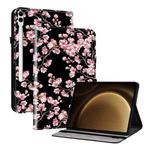 For Samsung Galaxy Tab S9+ / S9 FE+ Crystal Texture Painted Leather Tablet Case(Plum Bossom)